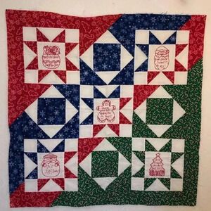 Handmade Christmas Quilt Top